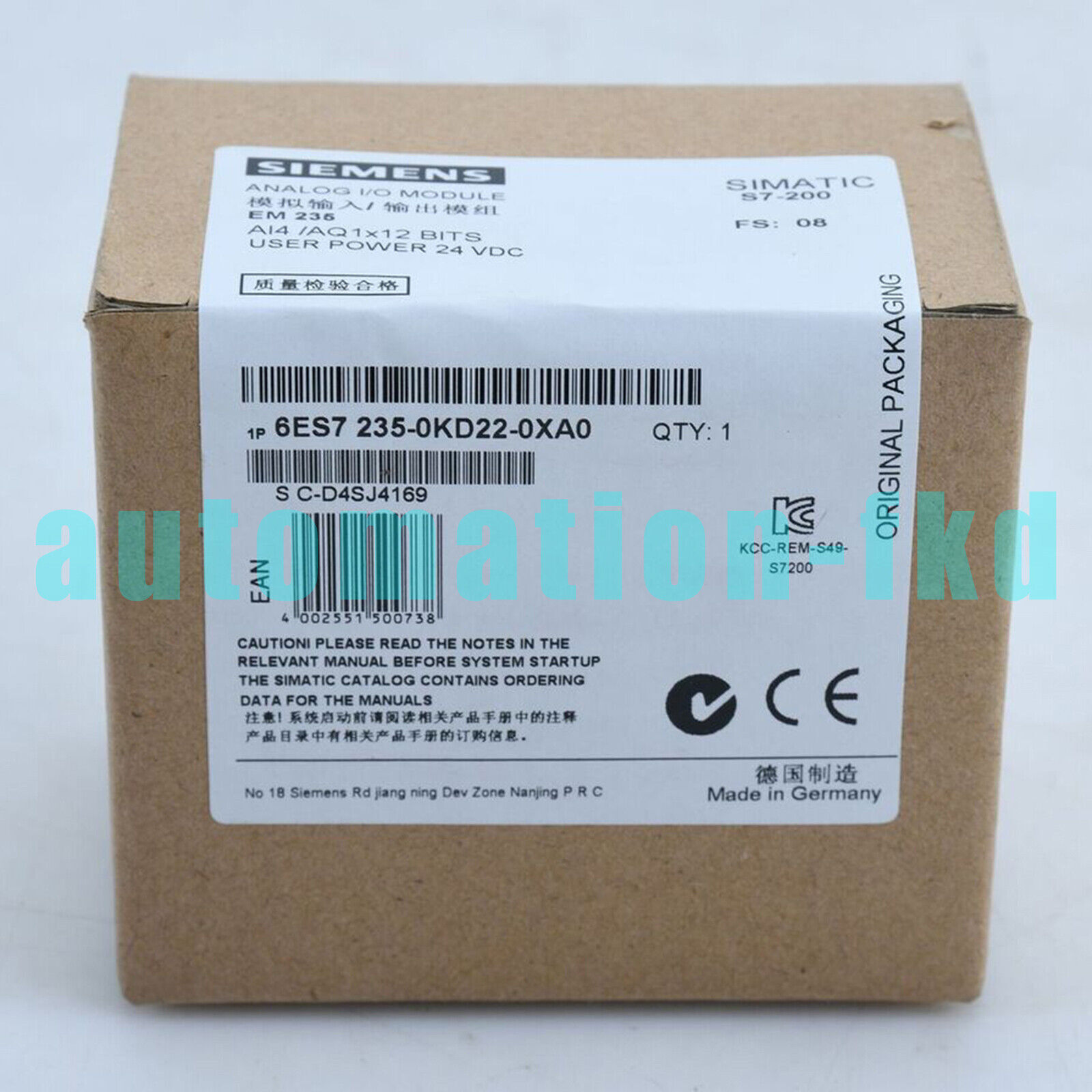 NEW Siemens 6ES7 235-0KD22-0XA0 Simatic S7 Extension Expansion Module