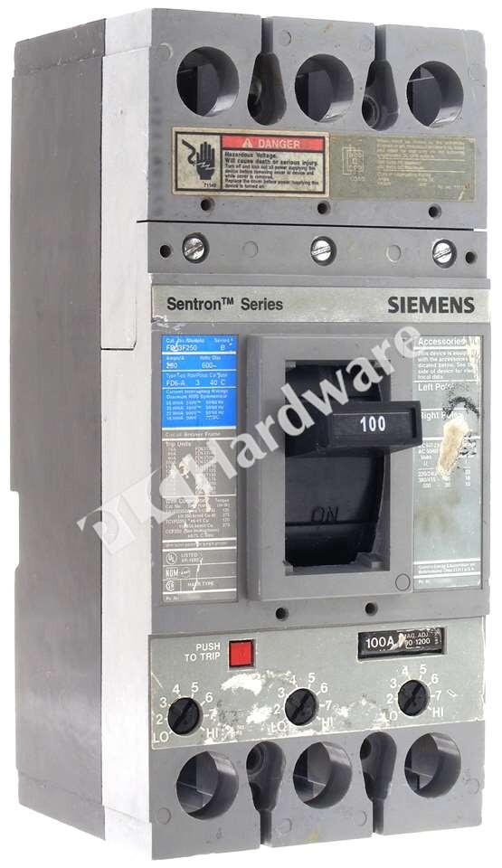 Siemens FD63F250 ITE Sentron Circuit Breaker Frame Type FD6
