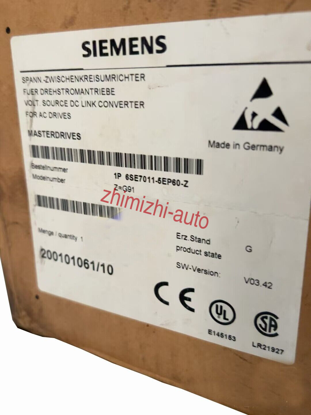 6SE7011-5EP60-Z NEW SIEMENS 6SE7 011-5EP60-Z Z=G91 CONTROL INVERTER COMPACT