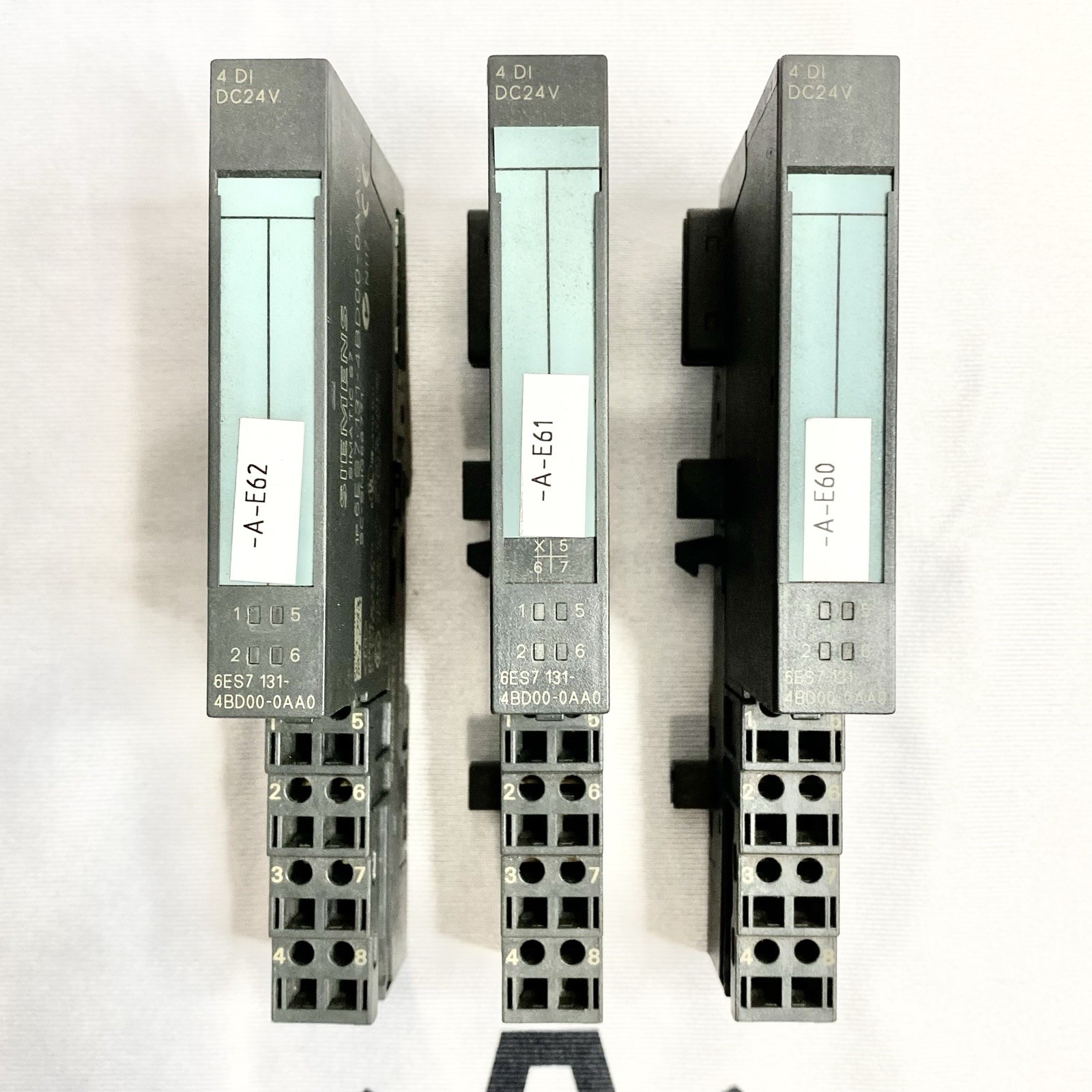 Lot of 3 SIEMENS 6ES7 131-4BD00-0AA0 INPUT MODULE W/ 6ES7 193-4CB30-0AA0
