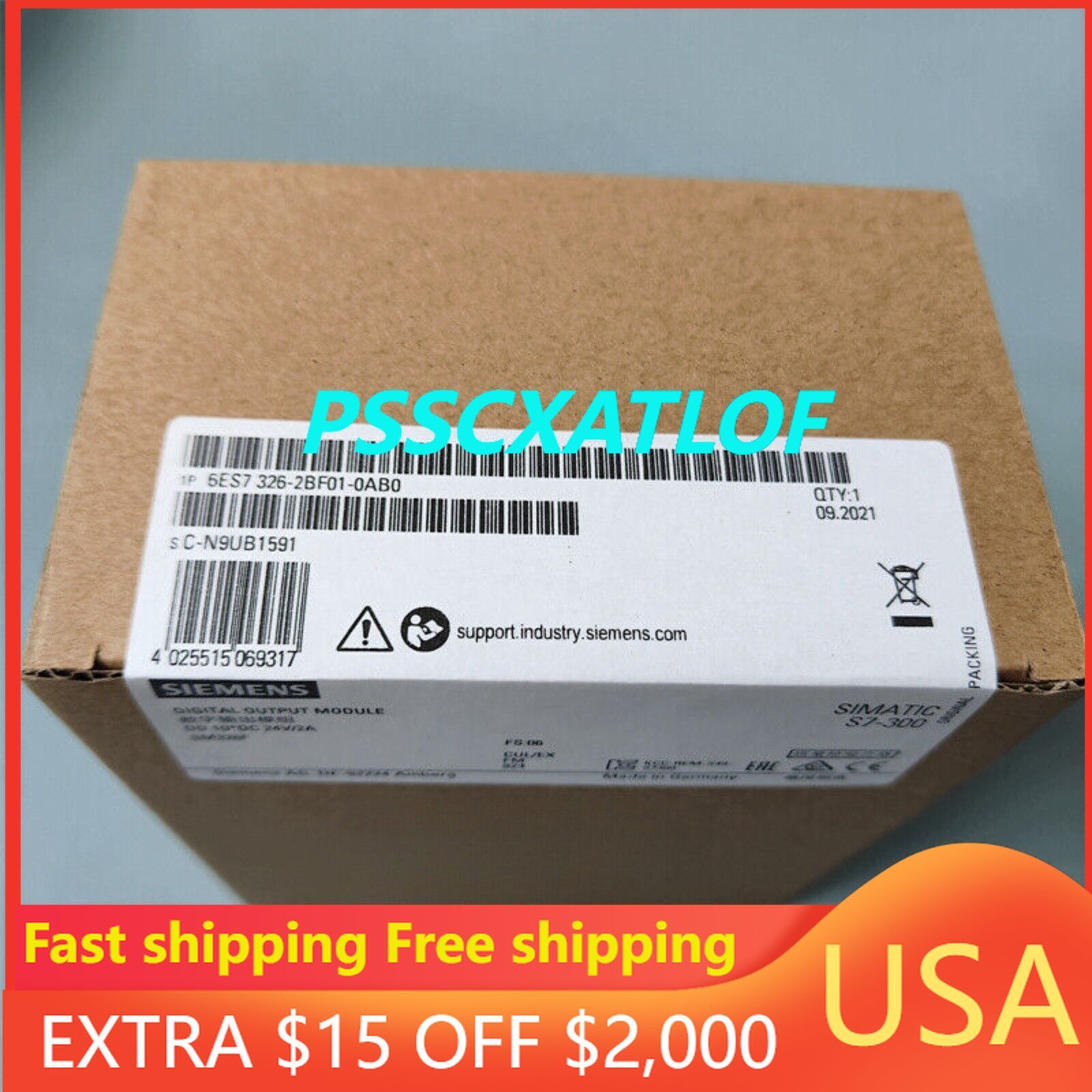 New Siemens 6ES7326-2BF01-0AB0 6ES73262BF010AB0 S7 Digital output SM 326