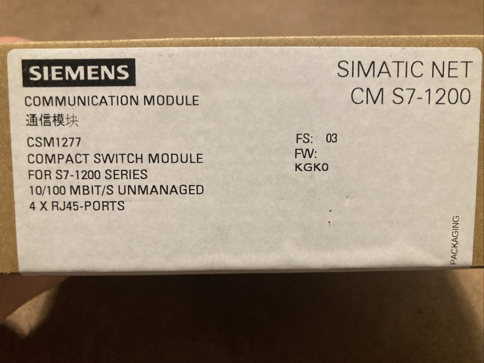 SIEMENS 6GK7277-1AA10-0AA0 Electronic Compact Switch Module Factory Sealed New