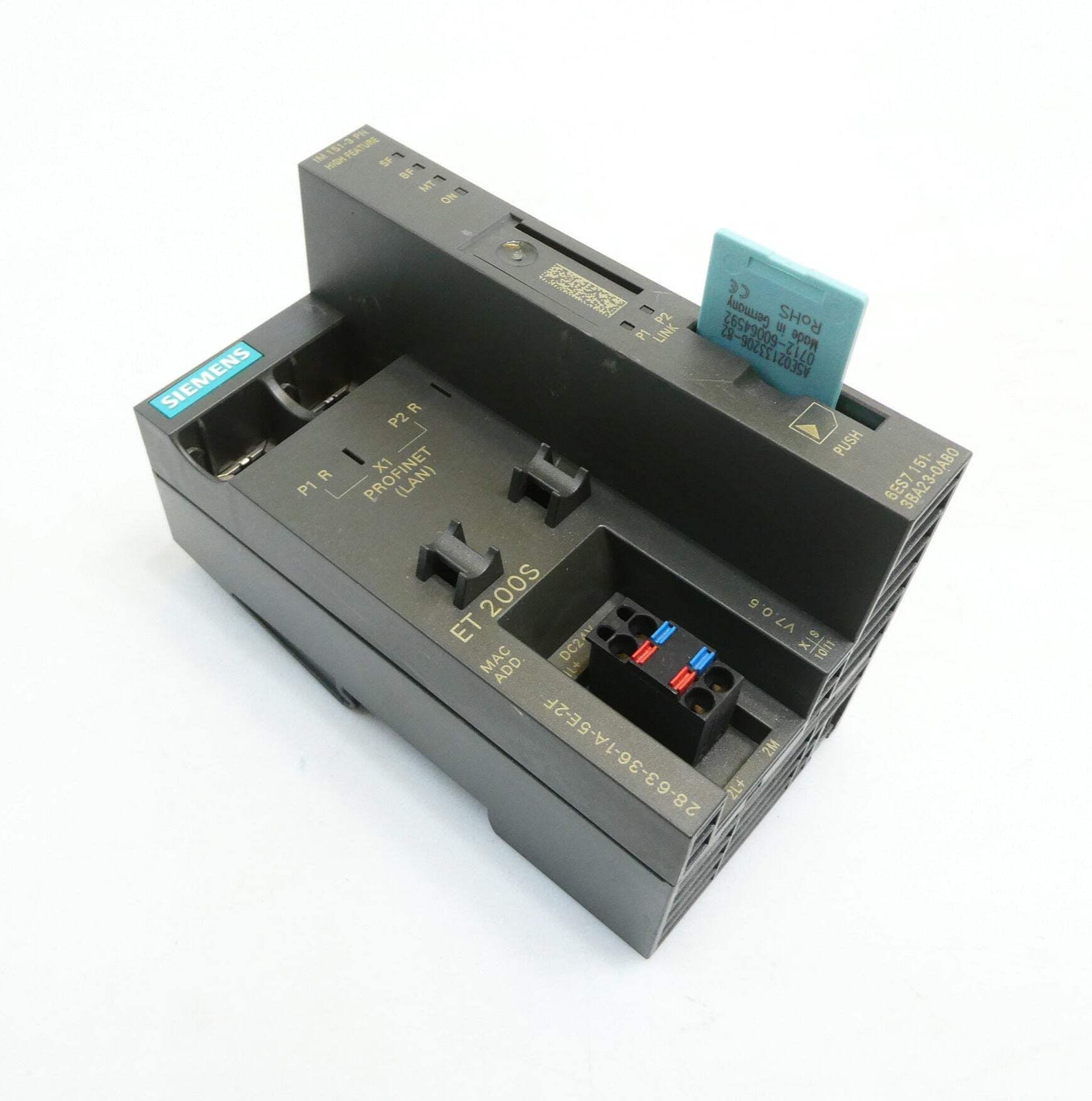 SIEMENS SIMATIC S7 6ES7 151-3BA23-0AB0 ET200S IM151-3PN INTERFACE MODULE *E08*