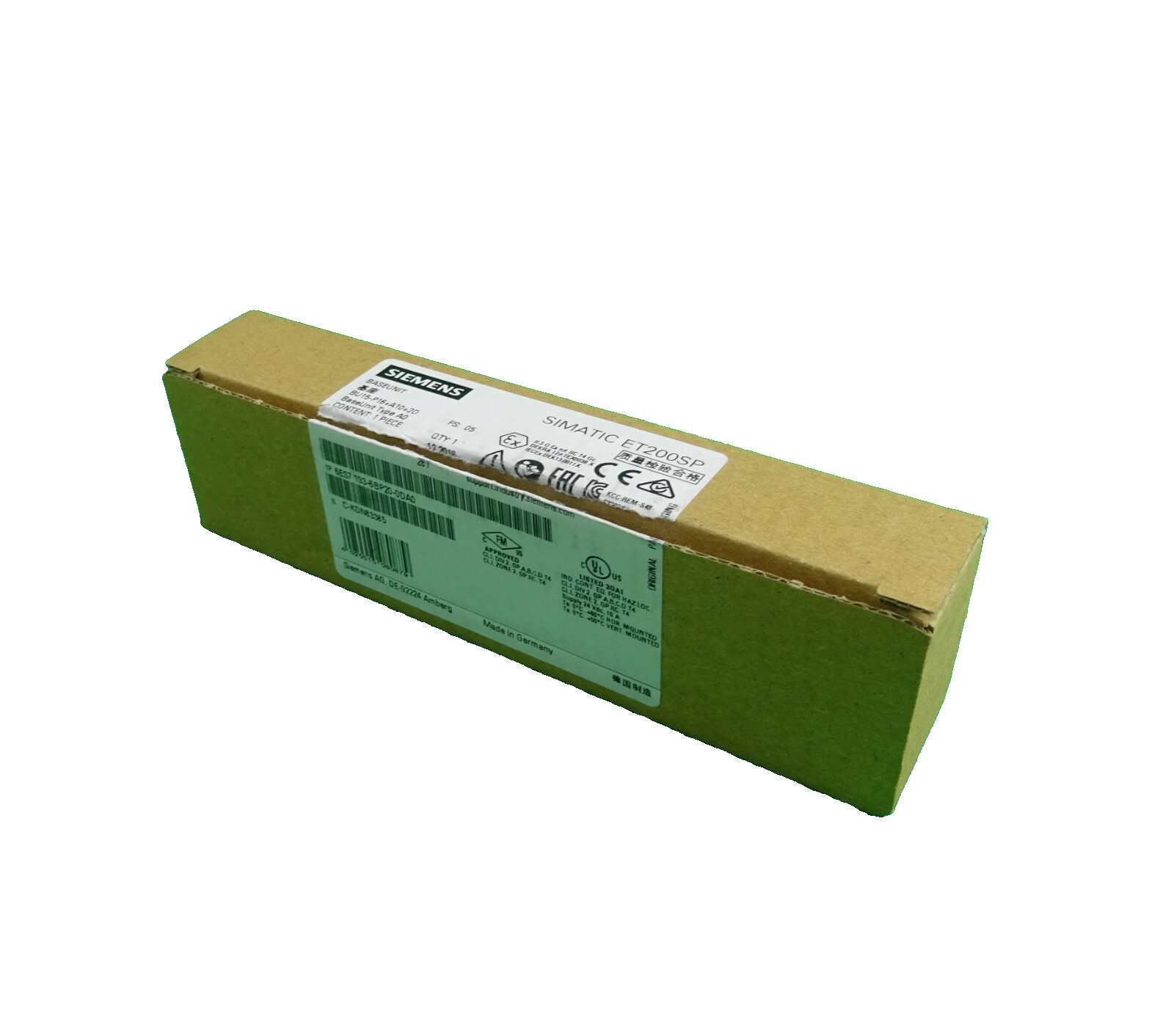 SIEMENS 6ES7 193-6BP20-0DA0 -NEW- SIMATIC ET200SP BASE UNIT