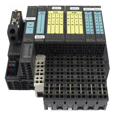 Siemens Simatic S7 6ES7 PLC Assembly w/ Interface, Power, Input, Elec. Modules ~