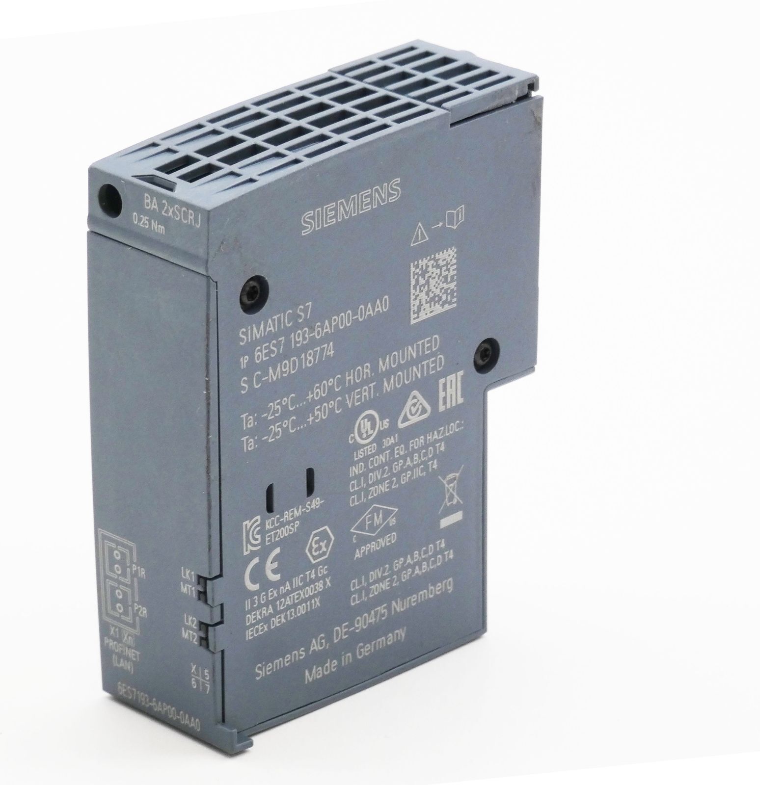 Siemens SIMATIC S7 6ES7 193-6AP00-0AA0 6ES7193-6AP00-0AA0 Version: 04 -used-