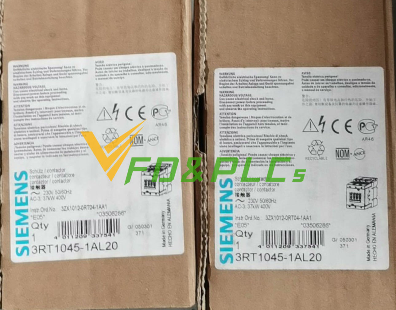 1PCS NEW FOR SIEMENS AC contactor 3RT1045-1AL20 230V 80A 50/60HZ