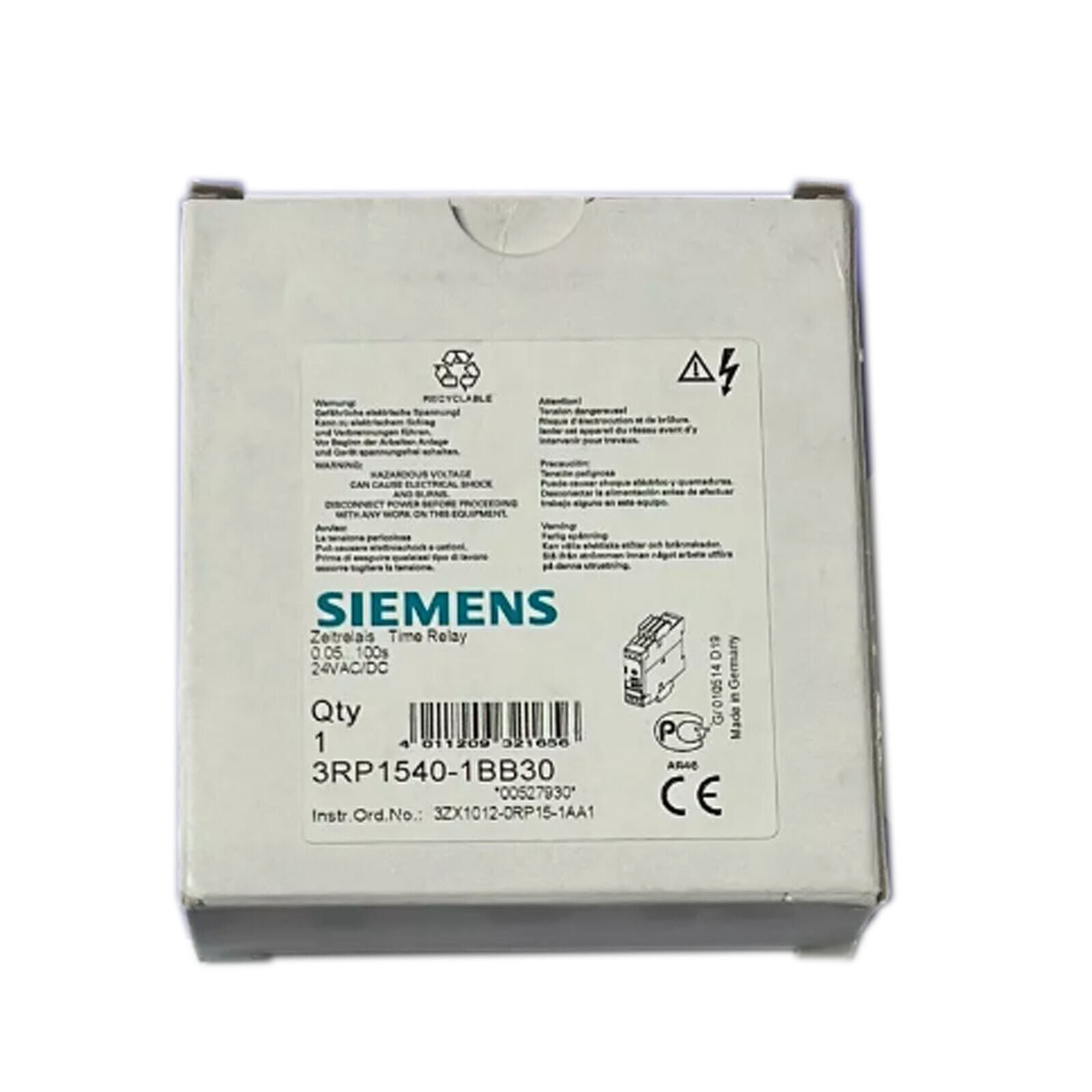 1pcs New SIEMENS relay 3RP1540-1BB30 AC/DC24V