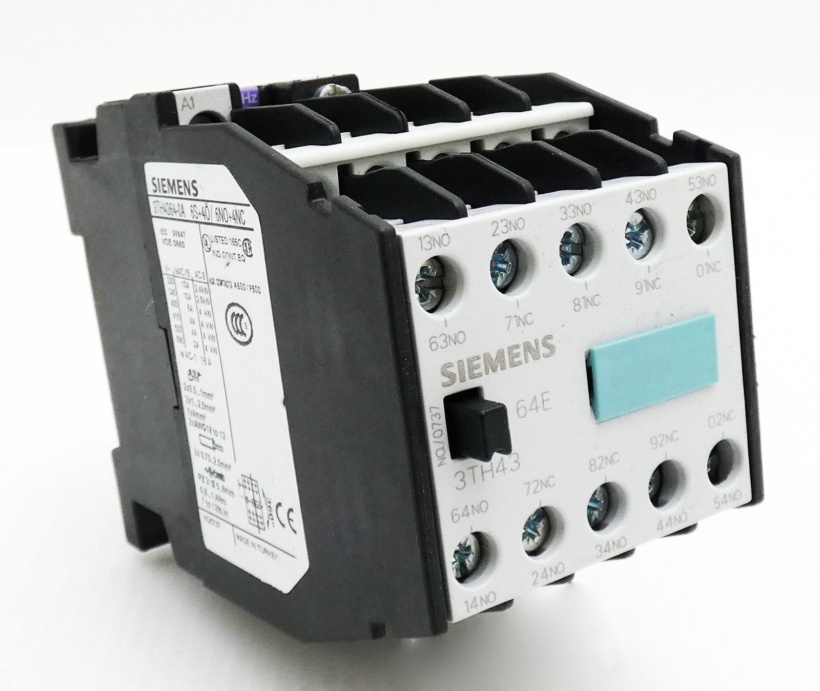 Siemens 3TH4364-0A 6S + 4Ö 7 6N0 + 4NC auxiliary contactor -unused-