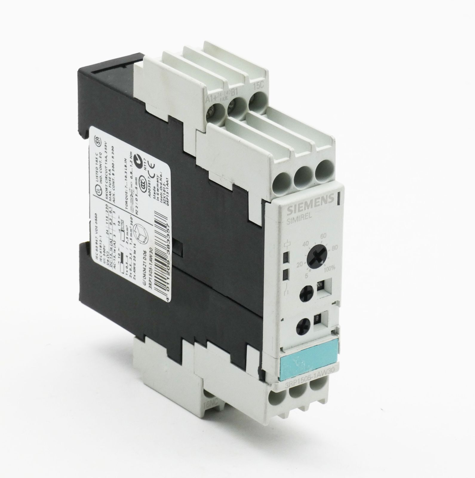 Siemens Simirel 3RP1 505-1AW30 3RP1505-1AW30 Timer Relay -used-
