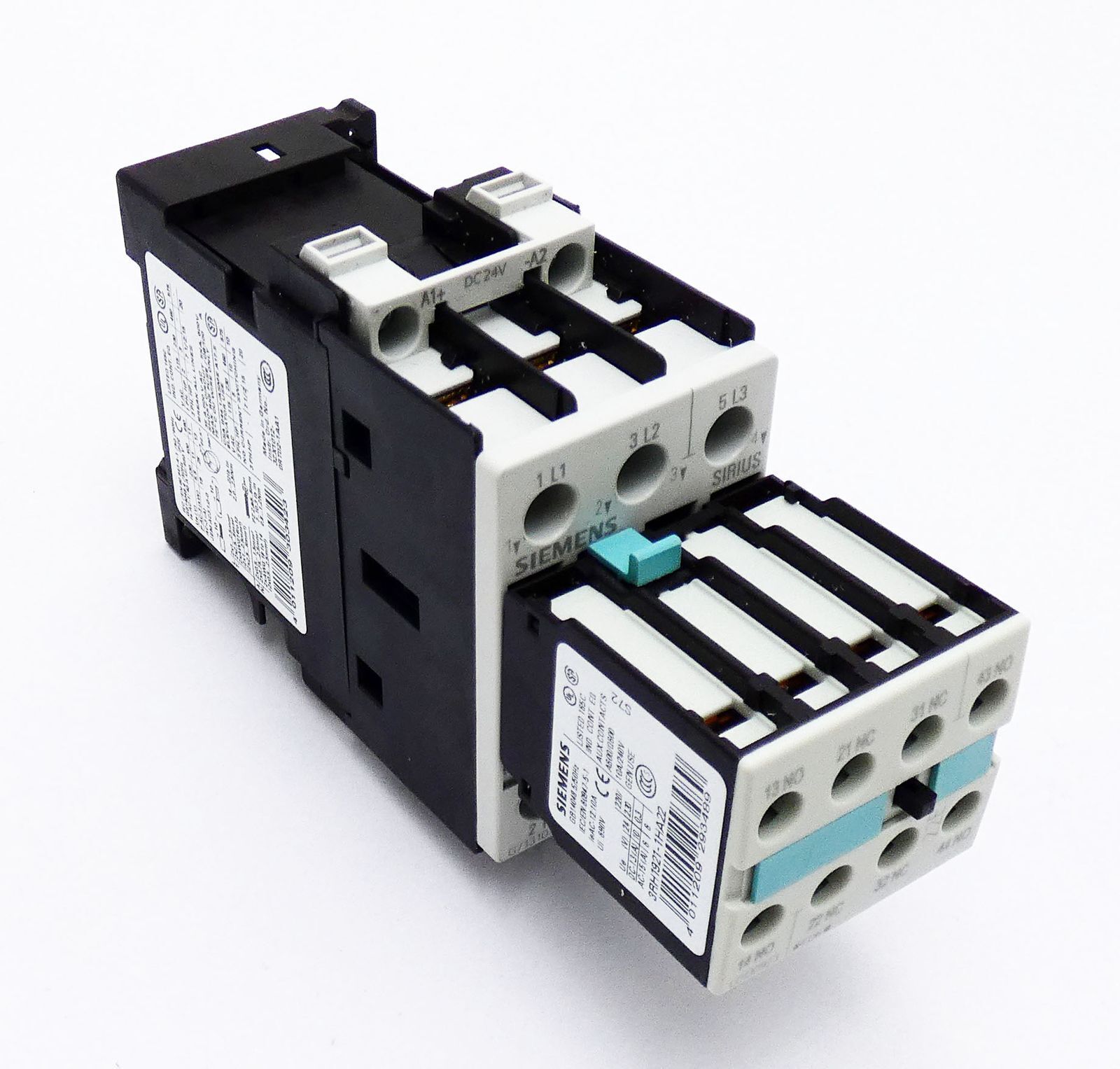 Siemens Sirius 3RT1026-1BB44 E:05 Power Contactor + 3RH1921-1HA22 E:06 -Unused-