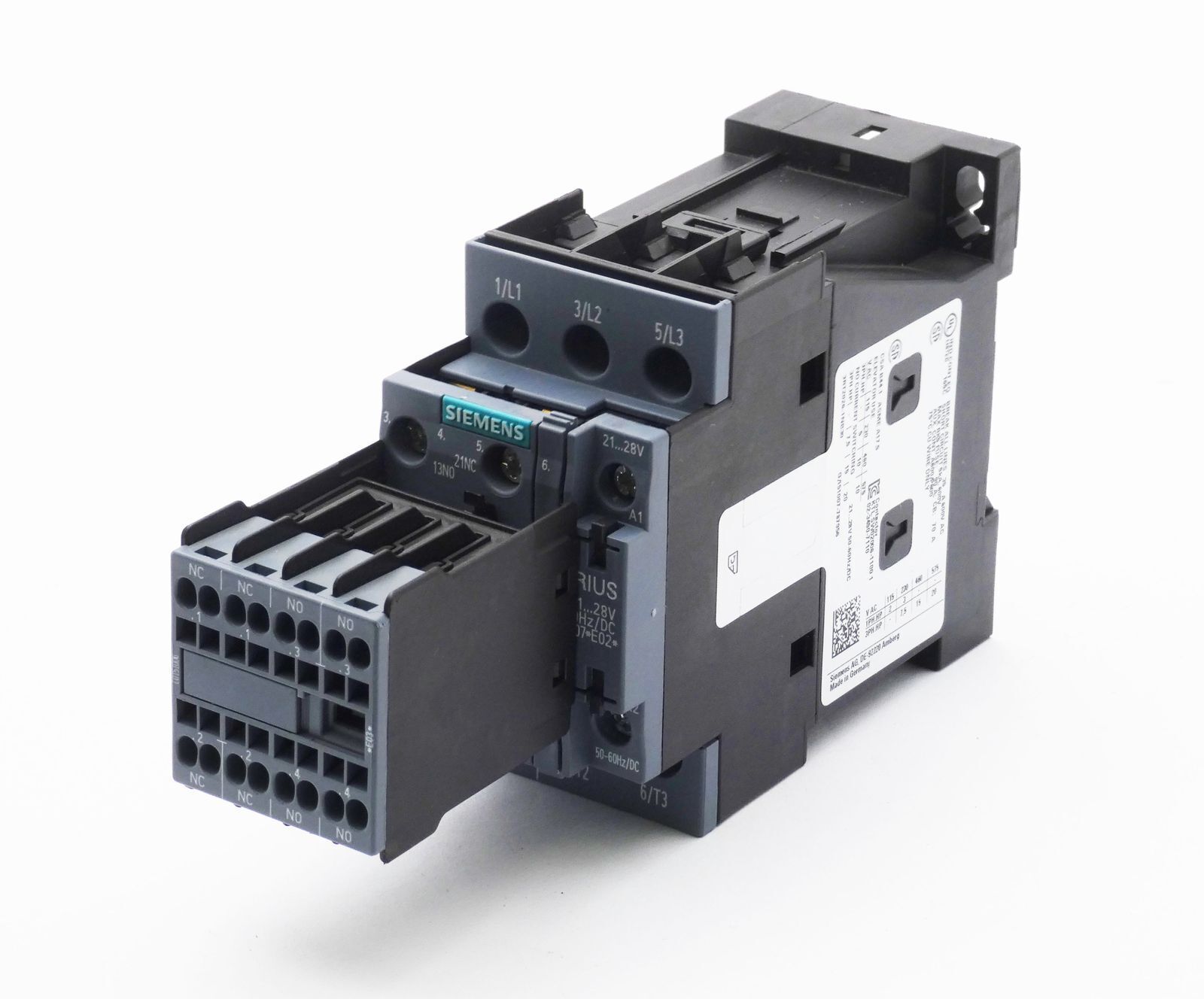 Siemens Sirius 3RT2 026-1NB30 E:02 + 3RH2 911-2HA22 E:03 -used-