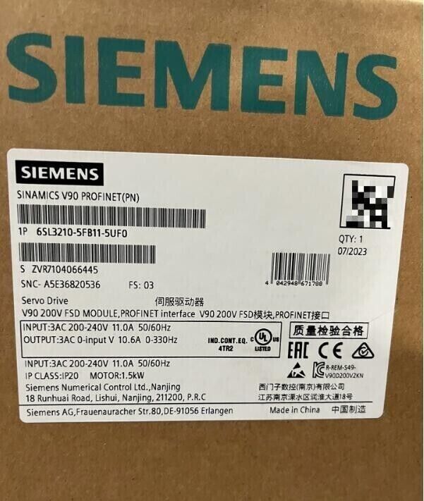 6SL3210-5FB11-5UF0 New Siemens Servo Drive Converter 6SL3210-5FB11-5UF0 IPCS