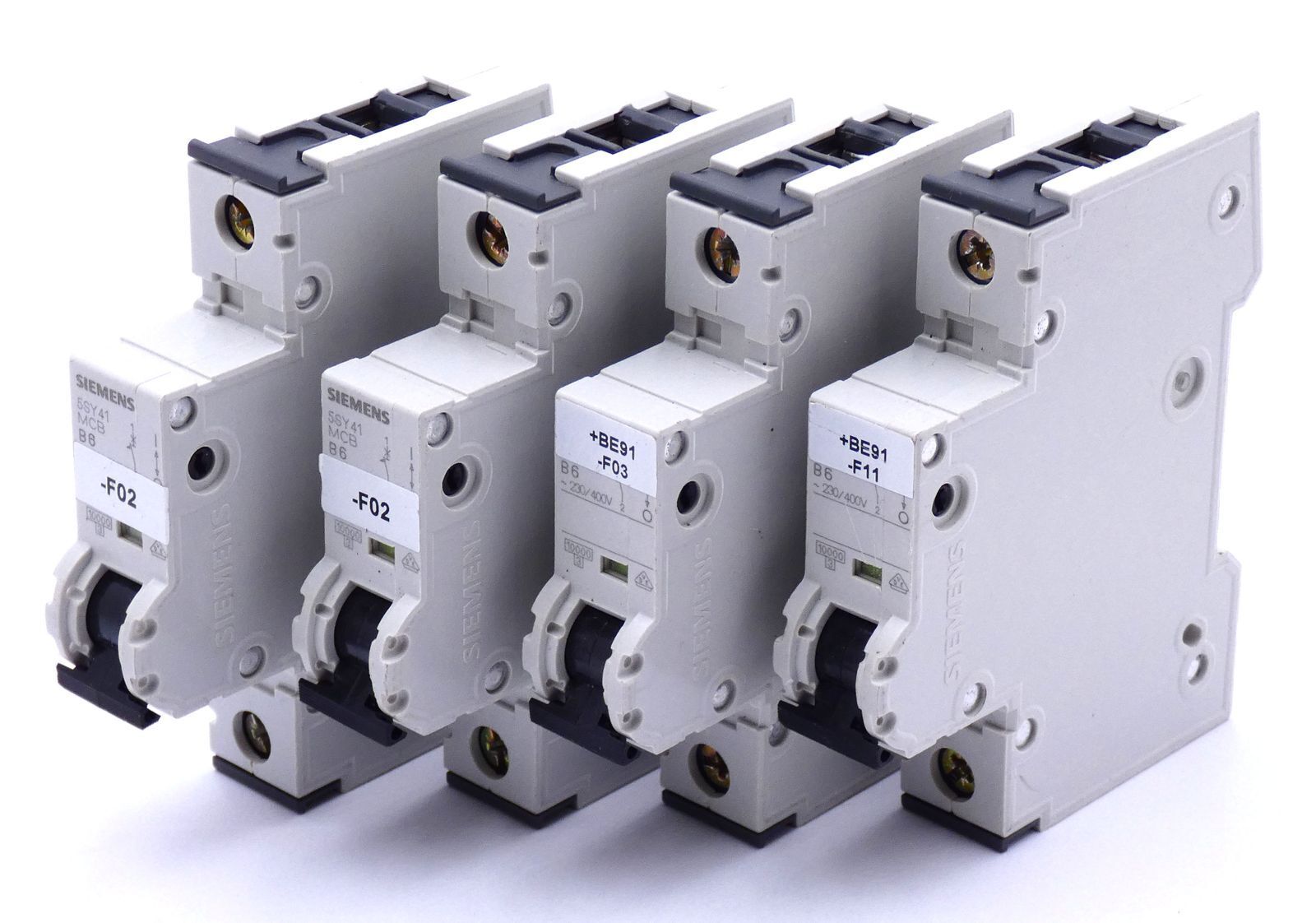 4x Siemens 5SY4106-6 B6 Leitungsschutzschalter -used-
