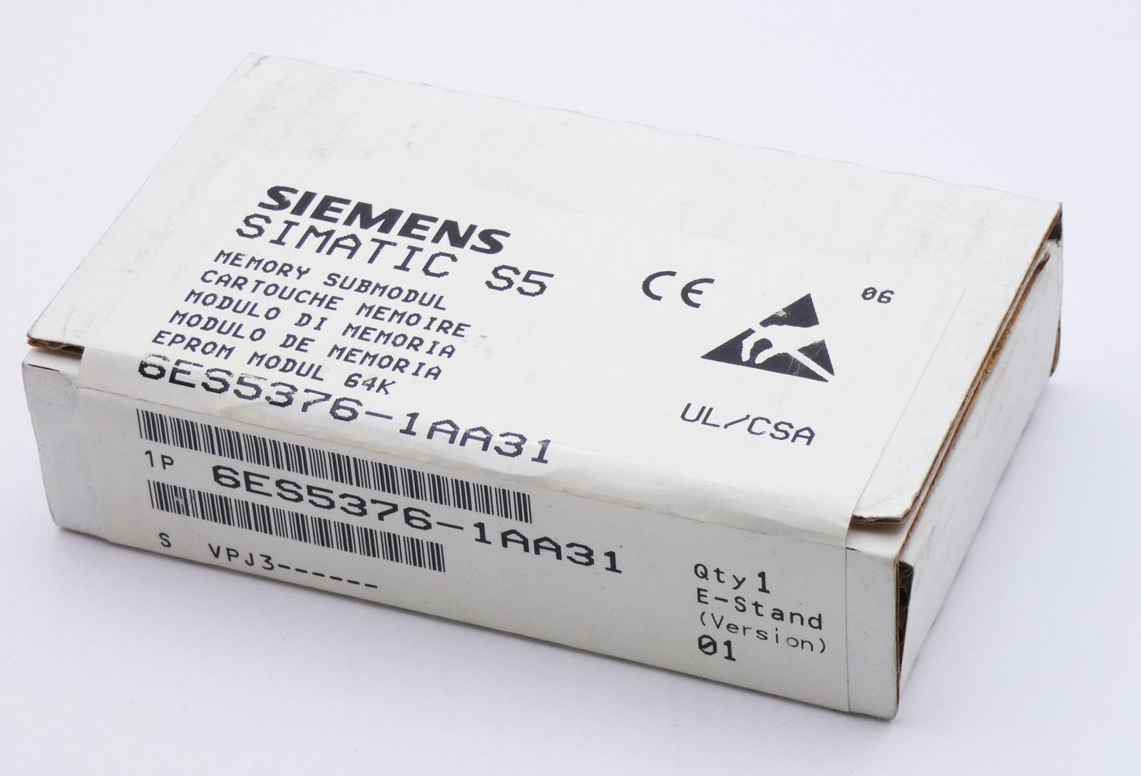 Siemens Simatic S5 6ES5 376-1AA31 E:01 Memory Submodule -sealed-