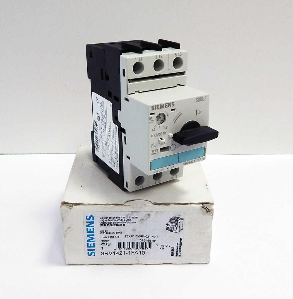 Siemens SIRIUS 3RV1421-1FA10 3RV1 421-1FA10 E:06 Circuit Breaker -Unused/Original Packaging-
