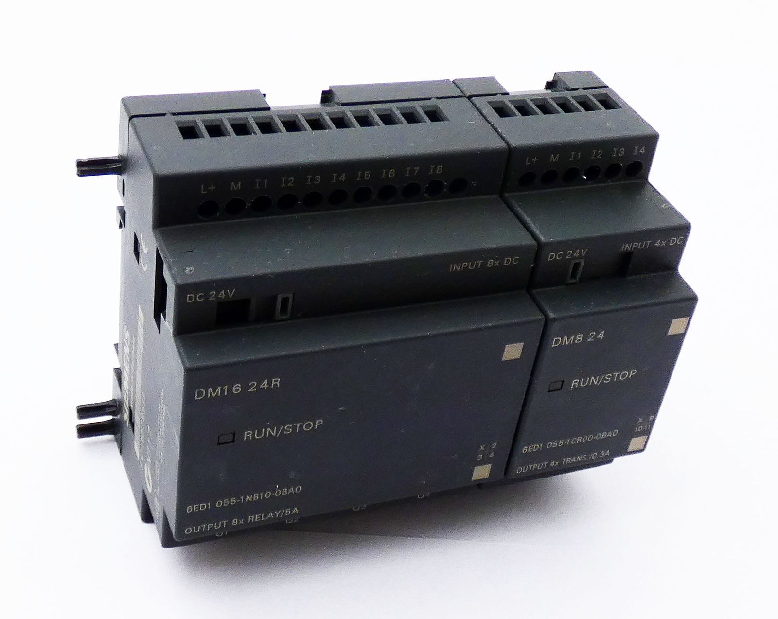 Siemens DM16 24R 6ED1 055-1NB10-0BA0 E:01 + DM8 24 6ED1 055-1CB00-0BA0 E:08 Used
