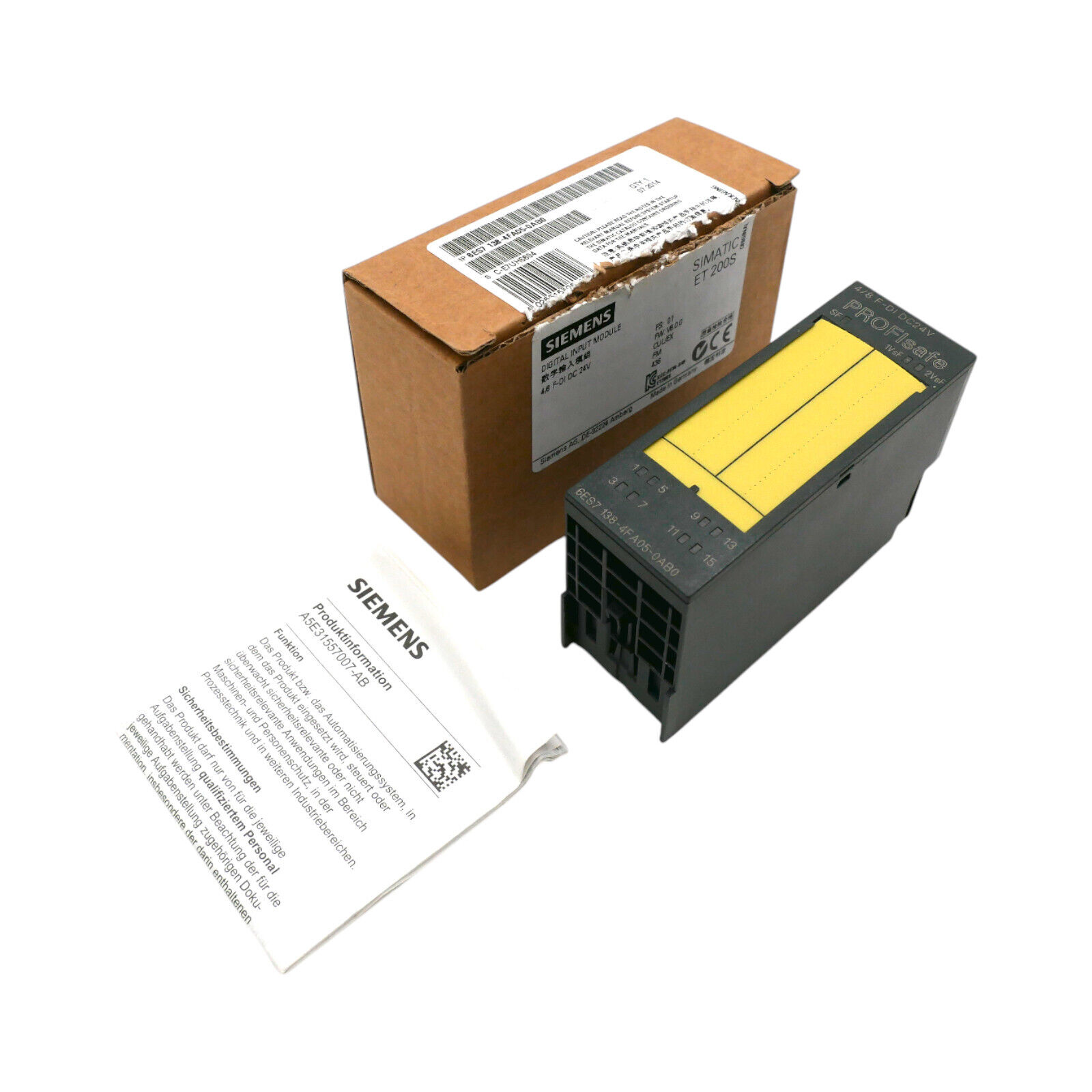 Siemens 6ES7 138-4FA05-0AB0 Digital Input Module FS:01 V6.0.0 -Unused/Original Packaging-