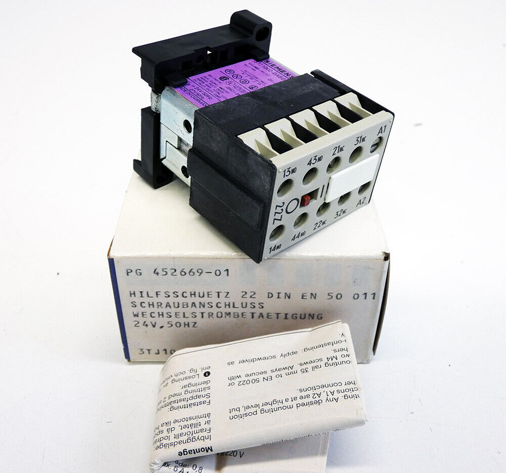 Siemens 3TJ10 02-0AB0 3TJ1002-0AB0 24V 50Hz auxiliary protection -unused/original packaging-