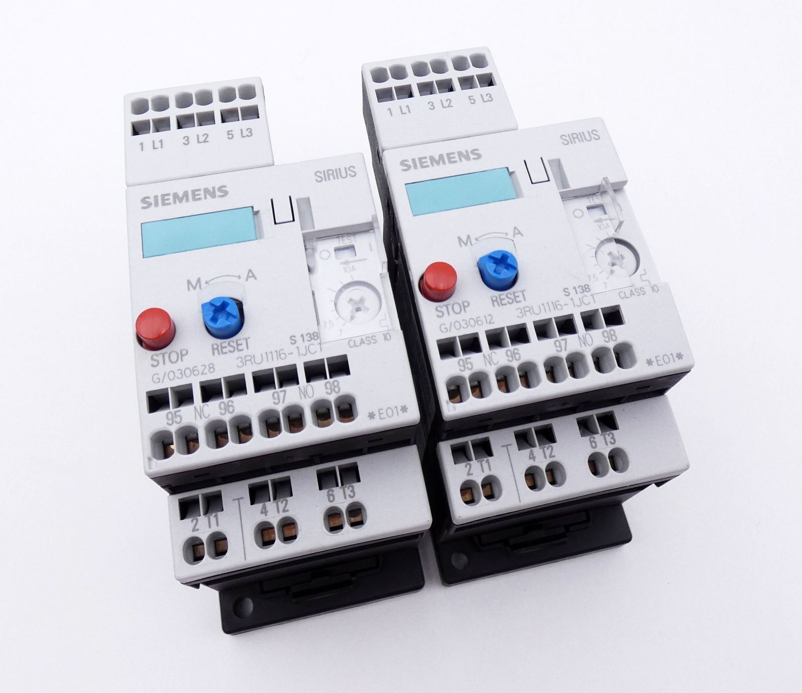 2x Siemens 3RU1116-1JC1 E-Stand: 01 Overload Relay -used-