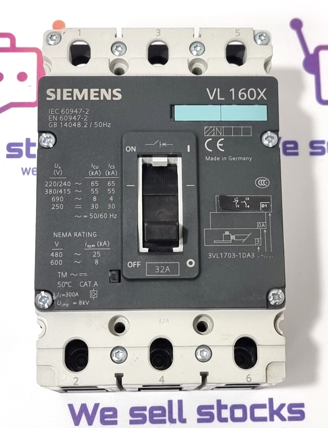 SIEMENS 3VL1703-1DA33-0AA0 Circuit Breaker 32A
