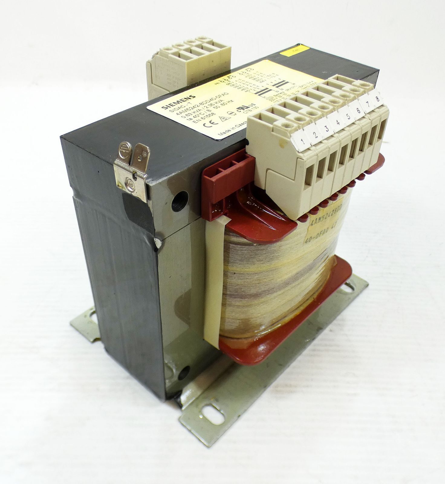 Siemens Sidac-T 4AM5242-8DD40-0FA0 0.63/2.35kVA Transformer -used-