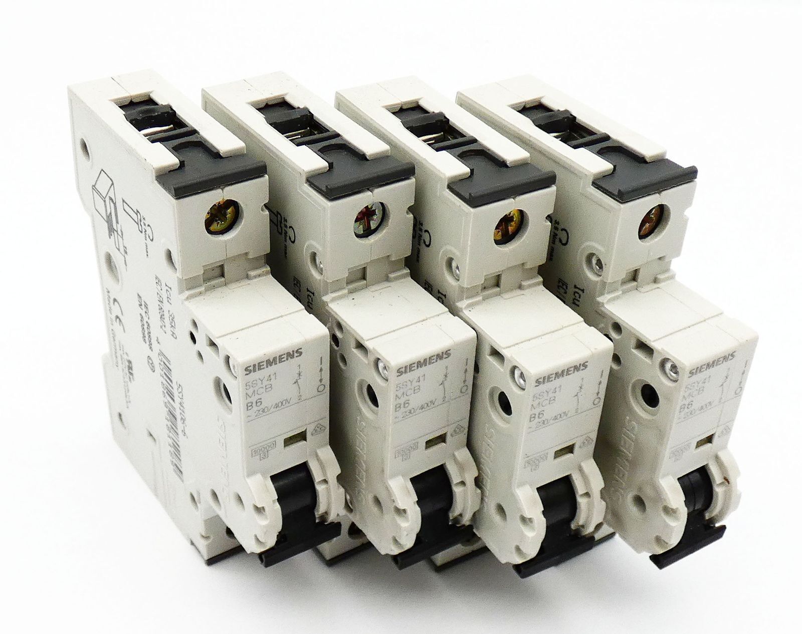 4x Siemens 5SY41 MCB B6 5SY4106-6 Circuit Breaker -used-
