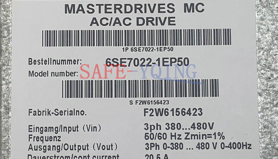 ONE USED SIEMENS Inverter 6SE7022-1EP50
