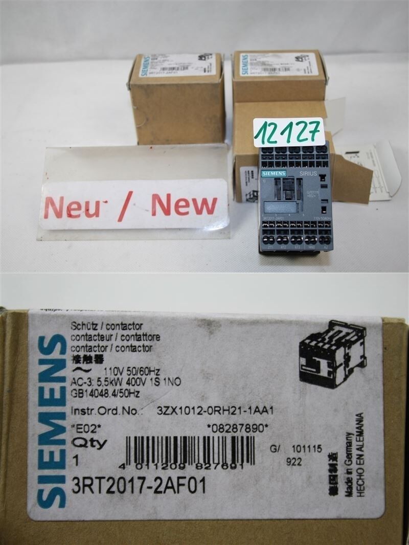 Siemens 3RT2017-2AF01 Protection Contacteur 110V 5,5kw