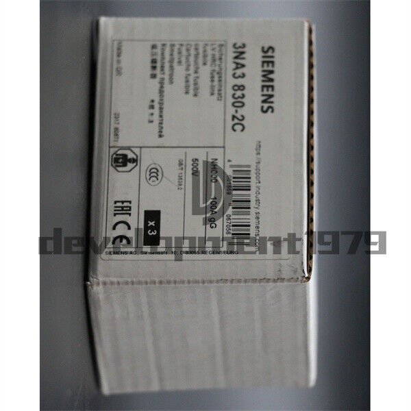 3PCS NEW Siemens 3NA3 830-2C 100A NH000-gG 3NA3830-2C Fuse