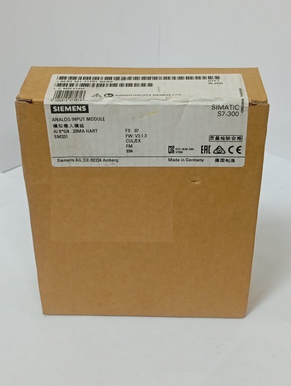 Siemens / SIMATIC S7-300 / Analog Input Module / 6ES7 331-7TF01-0AB0