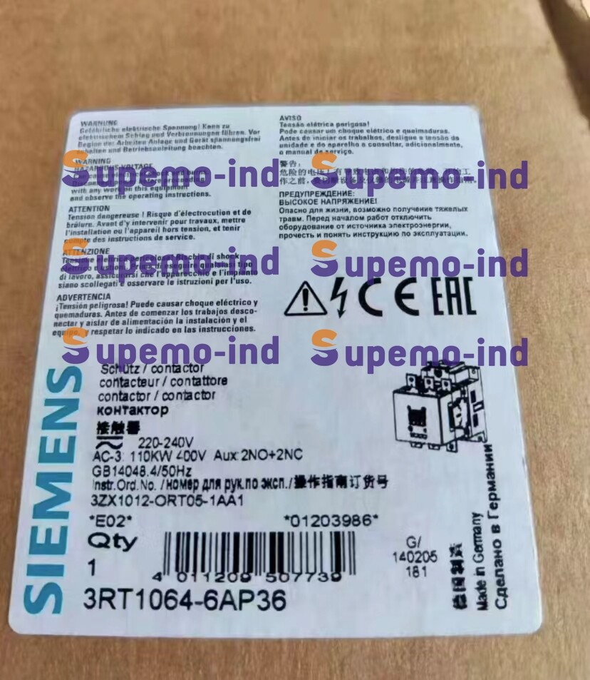 New In Box SIEMENS 3RT1064-6AP36 3RT1064-6AP36 Contactor