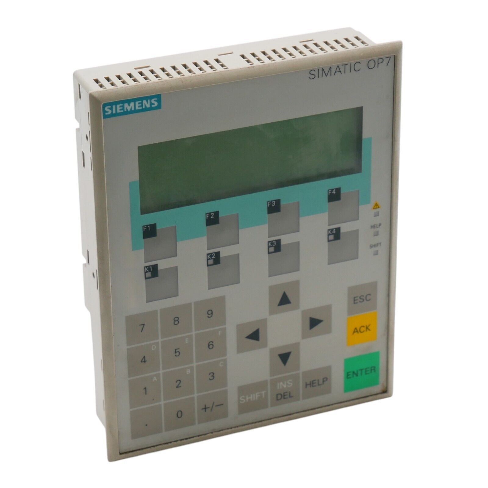 Siemens OP 7-DP 6AV3 607-1JC20-0AX1 E:08 Operator Panel -used/attn.-