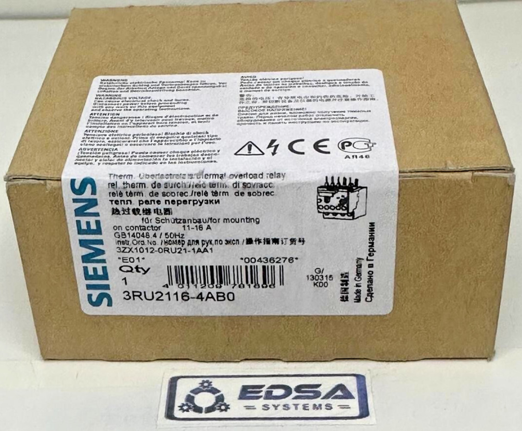 SIEMENS 3RU2116-4AB0 Motor Protection Relay
