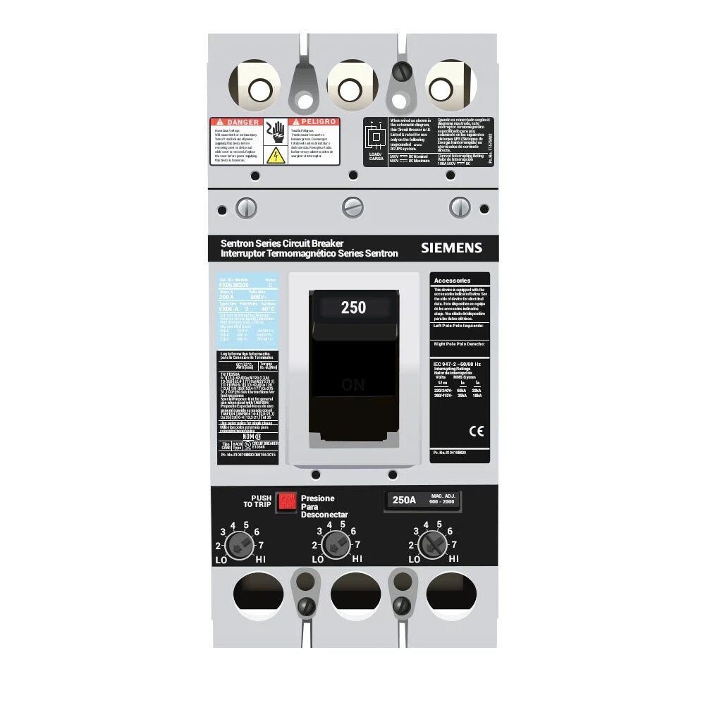 SIEMENS FXD63B250L 3P 250A 35K @ 480V (NEW IN BOX)