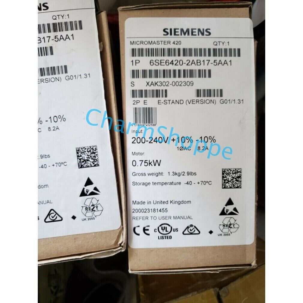 1PCS New SIEMENS MICROMASTER420 without filter 6SE6420-2AB17-5AA1 Fast Shipping