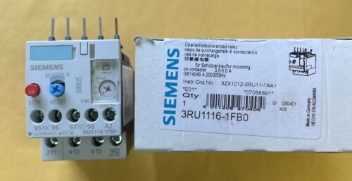 Siemens 3RU1116-1FB0 Overload Relay 3.5-5 Amp Sirius