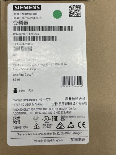 New SIEMENS 6SL3210-1PE21-4AL0 FOR power module PM240-2 5.5kw USA Shipping 7.5hp
