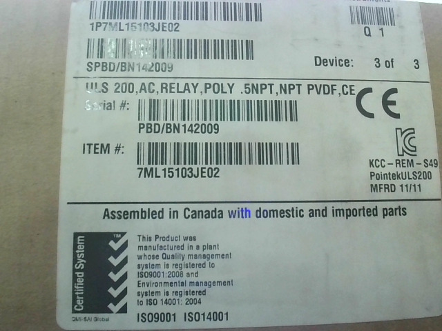 Siemens 7ML15103JE02 Level Controller Ultrasonic C1D2 Rated Pol - New In Box