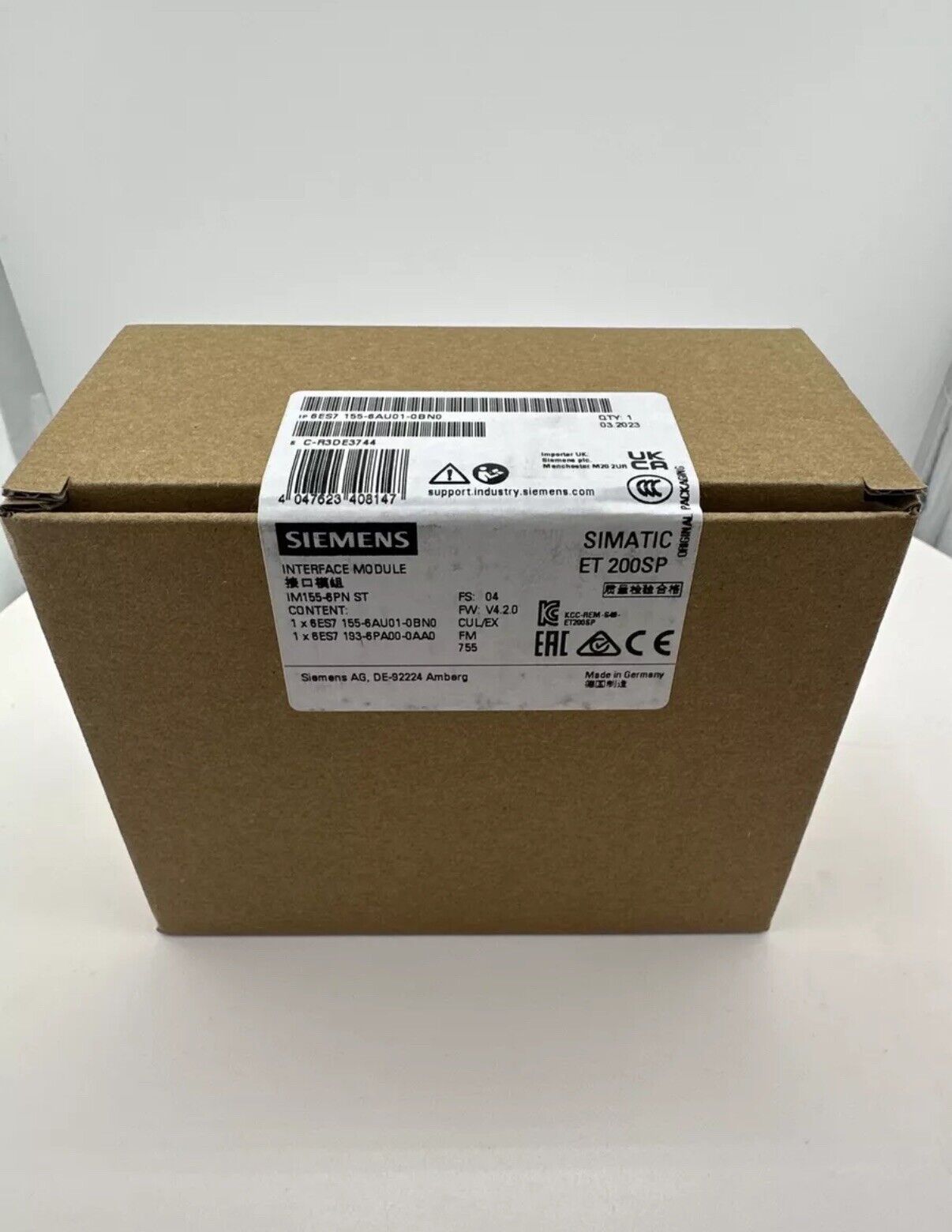 Siemens 6ES7 155-6AU01-0BN0 SIMATIC ET 200SP  Interface Module IM155-6PN ST NEW