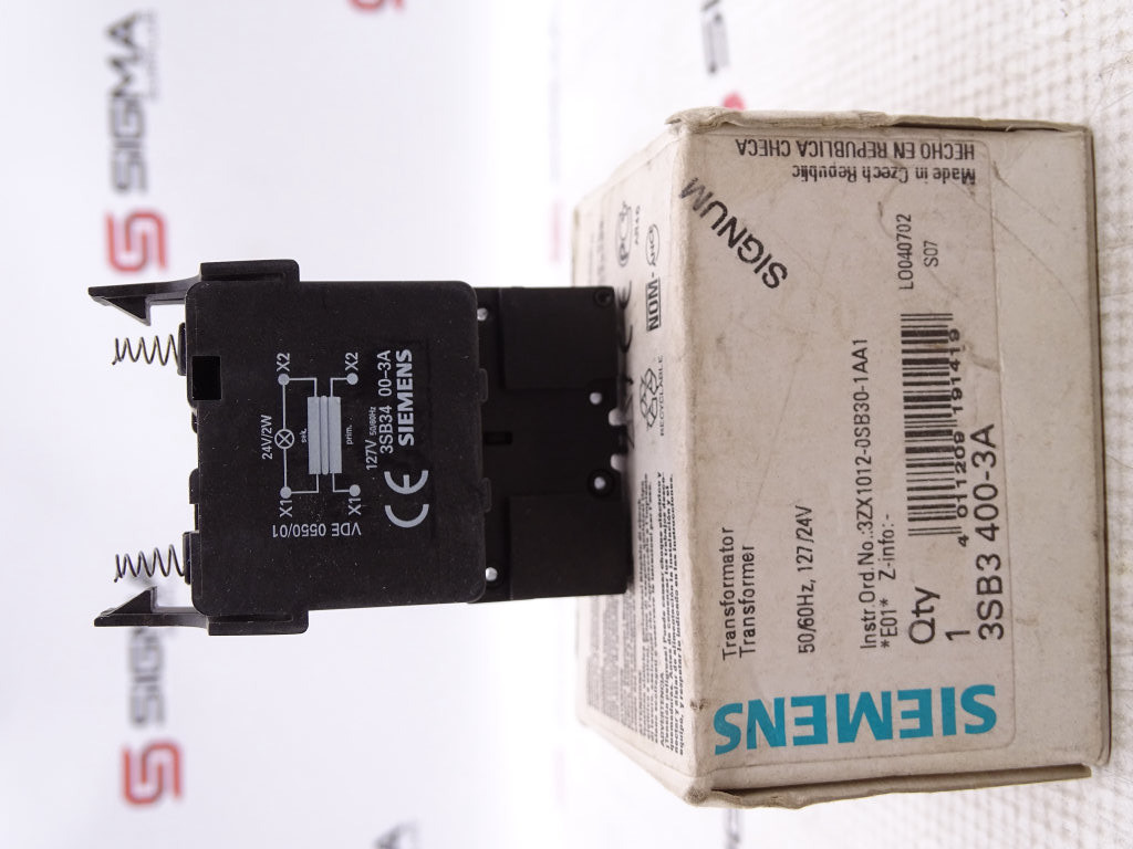 SIEMENS 3SB3400-3A TRANSFORMER