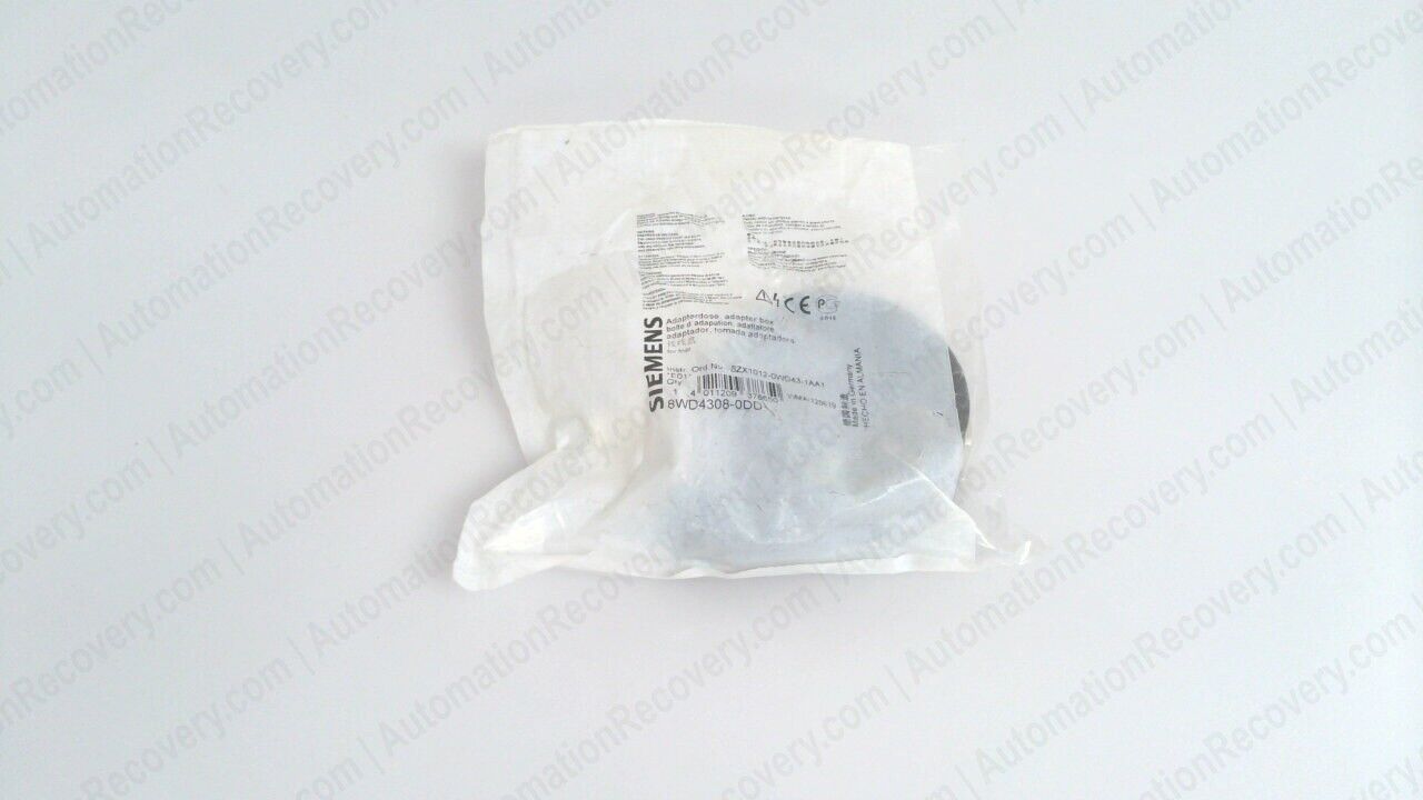 SIEMENS 8WD4308-0DD, ADAPTER BOX FOR FOOT, SIDE CABLE, /W HARDWARE, NEW #241340