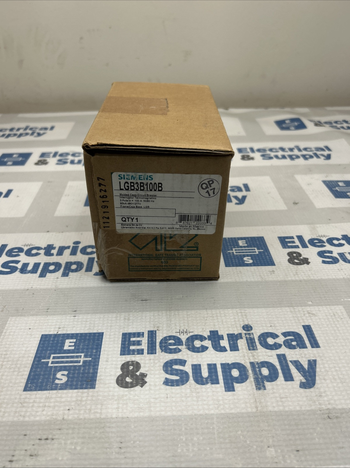 LGB3B100B SIEMENS 3 POLE 100AMP 480VAC CIRCUIT BREAKER NEW