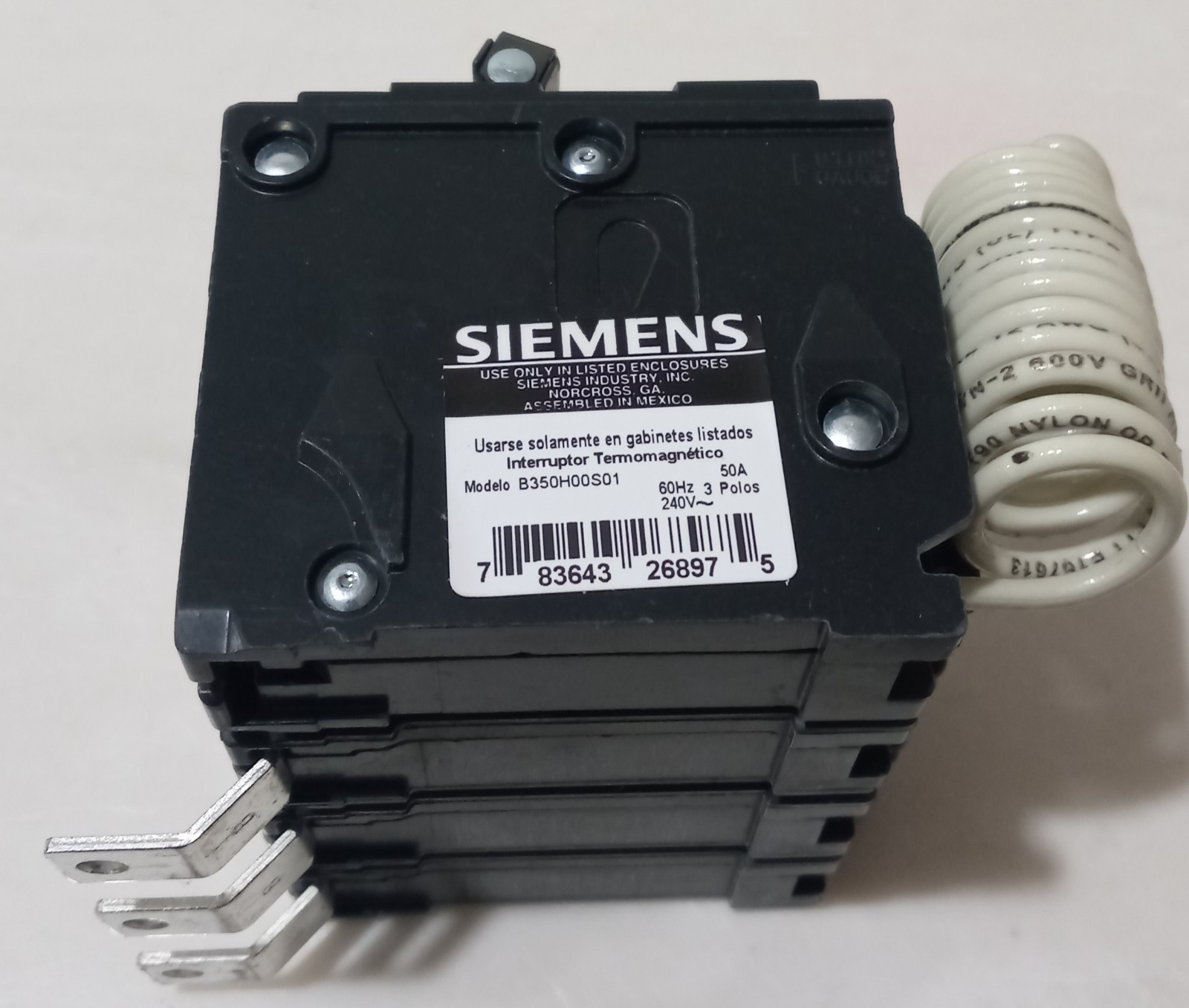 B350H00S01 - Siemens - 3 Polo/50A/240V 60Hz/Type BLH/ Circuit Protection Device 