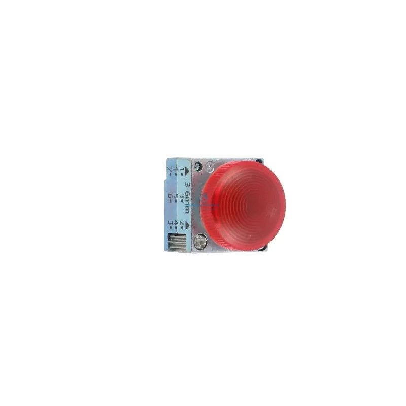 Siemens 3SB35016BA20 Red Metal Indicator Light Striped Gem