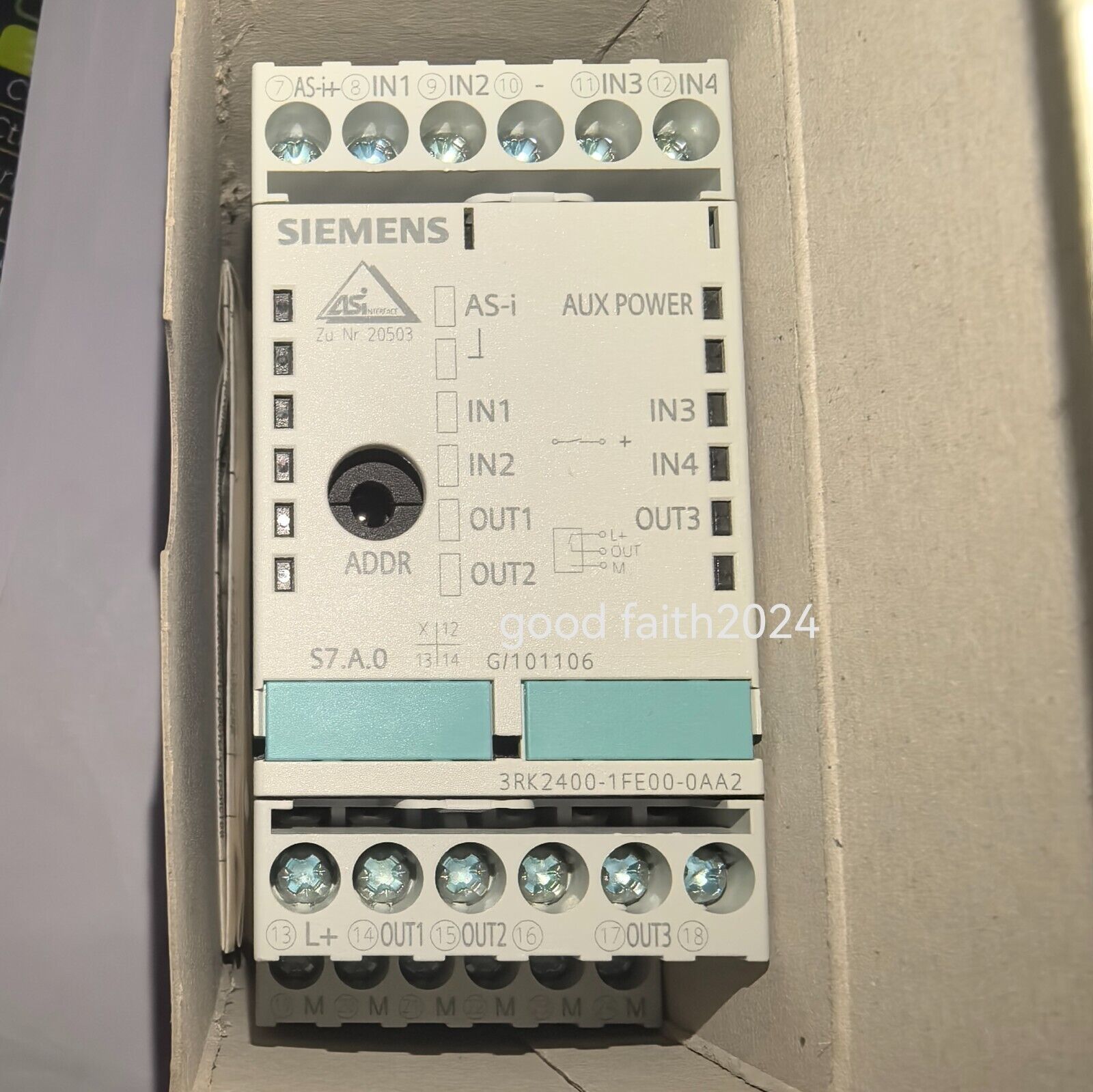 1PC New  3RK2400-1FE00-0AA2 SIEMENS AS interface module  。Fast Shipping