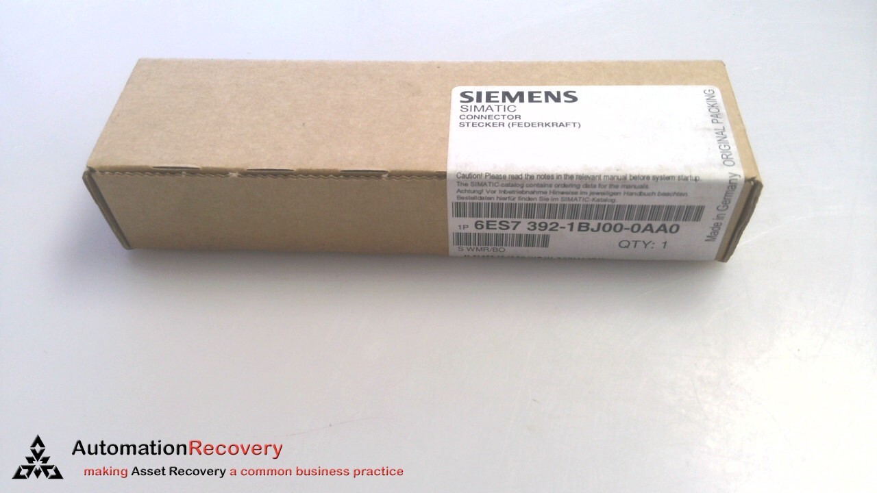 SIEMENS 6ES7392-1BJ00-0AA0, SIMATIC FRONT CONNECTOR, NEW #308772