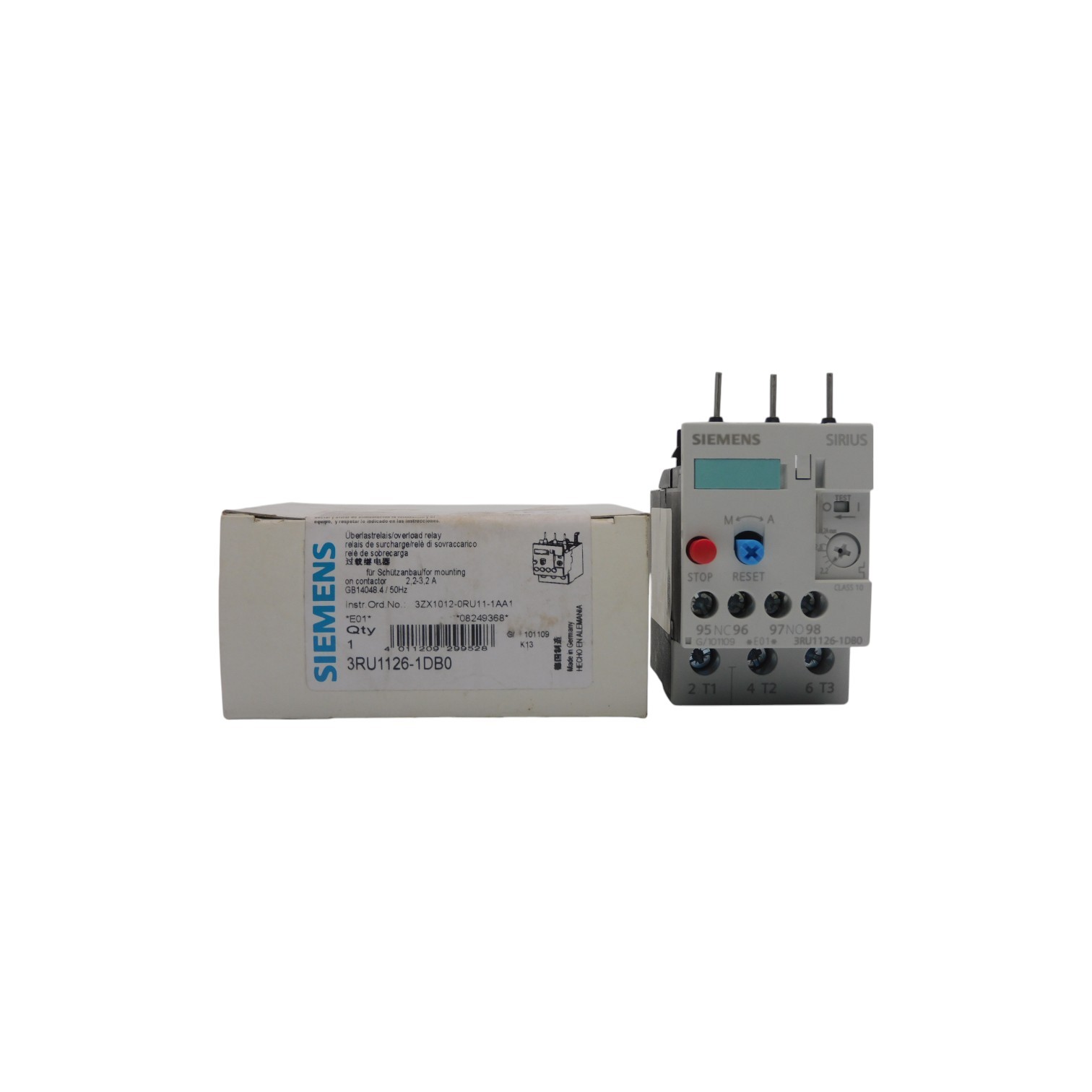 SIEMENS 3RU1126-1DB0 690V 2.2-3.2A NSMP