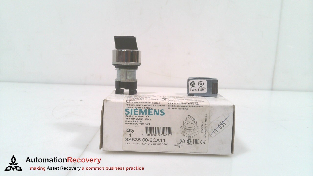 SIEMENS 3SB35 00-2QA11 SELECTOR SWITCH, NEW #326712
