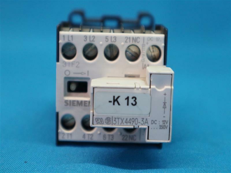 Siemens 3TF2001-0DB4 3TF20010DB4 Contactor w/ 3TX4490-3A